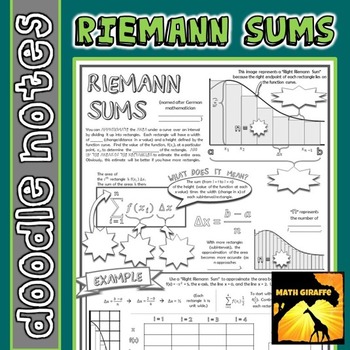 Preview of Riemann Sums Doodle Notes