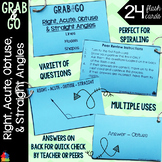 Right, Acute, Obtuse and Straight Angles Grab & Go Flash Cards