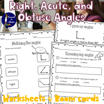 Preview of Right, Acute, and Obtuse Angles BOOM Cards