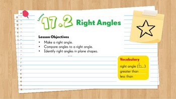 Preview of Right Angle Lesson