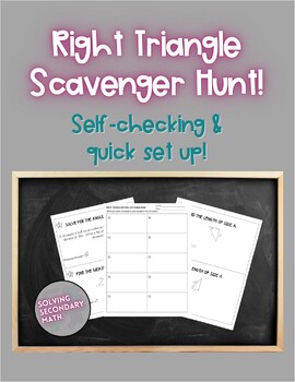 Preview of Right Triangle Scavenger Hunt