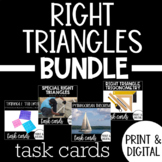 Right Triangle Task Card Bundle with Google Forms PRINT & DIGITAL