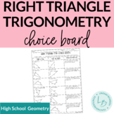 Right Triangle Trigonometry Choice Board