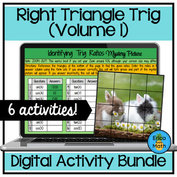 Preview of Right Triangle Trig Digital Activity Bundle (Volume 1)