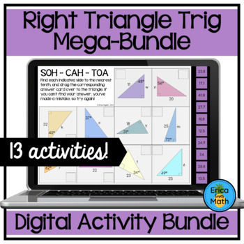 Preview of Right Triangle Trig Digital Activity Mega-Bundle