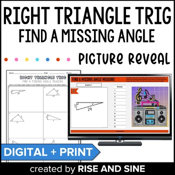 Preview of Right Triangle Trig - Missing Angle Measure Self-Checking Digital Activity