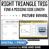 Right Triangle Trig - Missing Side Length Self Checking Di