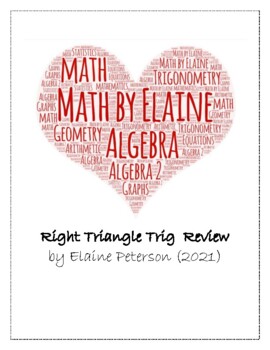 Preview of Right Triangle Trig Review