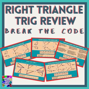 Preview of Right Triangle Trig Review - BREAK THE CODE