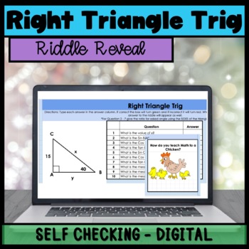 Preview of Right Triangle Trig Riddle