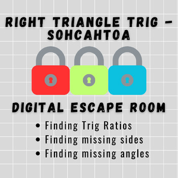 Preview of Right Triangle Trig (SohCahToa) - Digital Escape Room: Google Forms