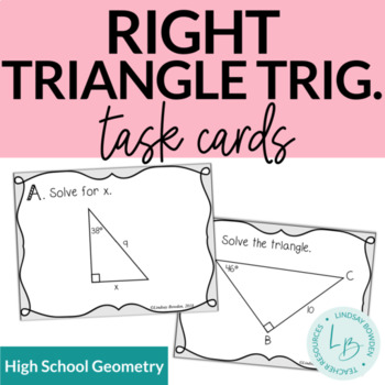 Preview of Right Triangle Trig. Task Cards