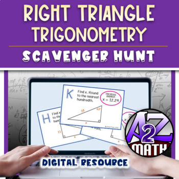 Preview of Right Triangle Trigonometry Activity Digital Scavenger Hunt