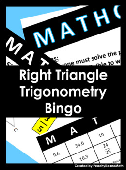 Preview of Right Triangle Trigonometry BINGO
