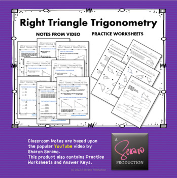 Preview of Right Triangle Trigonometry - BUNDLE Notes & Practice