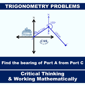 Preview of Right Triangle Trigonometry Bearing Problems 1-Critical Thinking