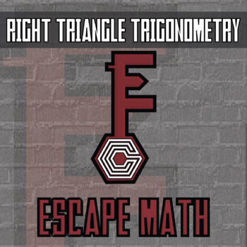 Preview of Right Triangle Trigonometry Escape Room Activity - Printable & Digital Game