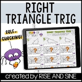 Right Triangle Trigonometry Halloween Self Checking Worksheet