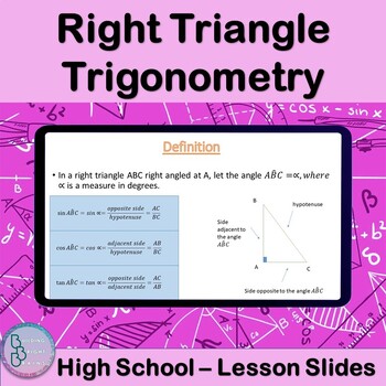 Preview of Right Triangle Trigonometry | High School Math PowerPoint Lesson Slides