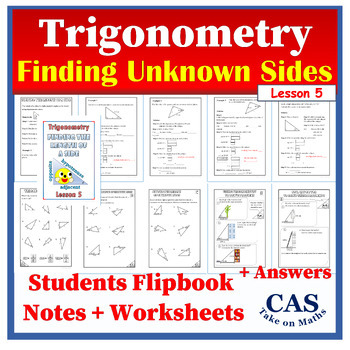 Preview of Right Triangle Trigonometry Lesson 5| Finding Unknown Sides | Trig Ratios