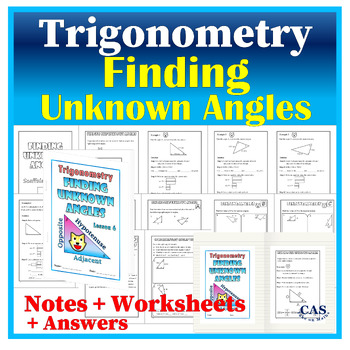 Preview of Right Triangle Trigonometry Lesson 6 | Finding Unknown Angles | Trig Ratios