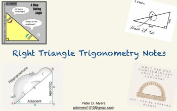 Preview of Right Triangle Trigonometry Notes (+ Answer Key)