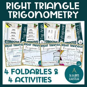 Preview of Right Triangle Trigonometry Note Foldables and Activities