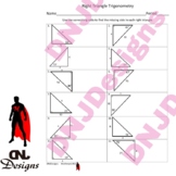 Right Triangle Trigonometry Printable/Handout/Homework