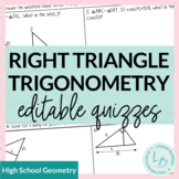 Right Triangle Trigonometry Quizzes