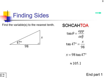 Preview of Right Triangle Trigonometry (SOHCAHTOA)
