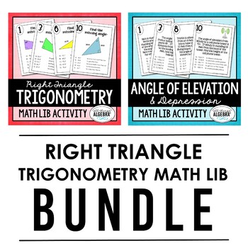 Preview of Right Triangle Trigonometry (Skills and Applications) | Math Lib Bundle