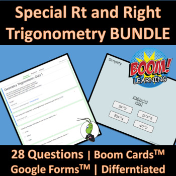 Preview of Right Triangle Trigonometry, Special Right Triangles and Radicals BUNDLE