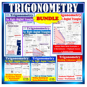 Preview of Right Triangle Trigonometry Bundle 1 | The Introduction to SOH CAH TOA