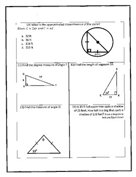 Right Triangle Trigonometry Unit Test by Raising Our ...