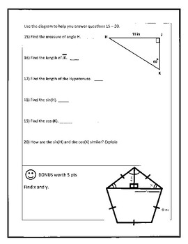 Right Triangle Trigonometry Unit Test by Raising Our ...