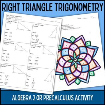 Preview of Right Triangle Trigonometry activity for review, sub plans, homework