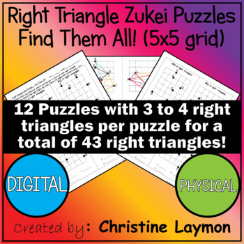 Preview of Right Triangle Zukei Dot Puzzles + Naming Angles