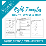 Right Triangles 30-60-90 & 45-45-90 - 3 quizzes, 3 reviews