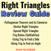 Right Triangles Guided Unit Review/Exam Review/Study Guide