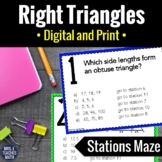 Right Triangles Stations Maze Activity | Digital and Print