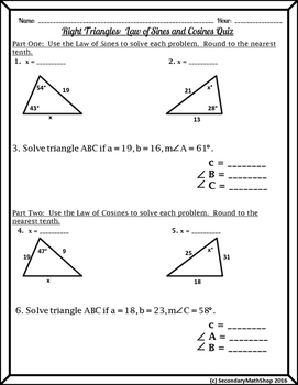 Non-right Triangles: Law of Cosines