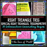 Right Triangles, Trig: Geometry Interactive Notebook Pages