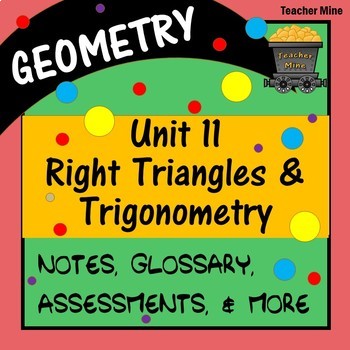 Preview of Right Triangles & Trigonometry (Geometry - Unit 11)
