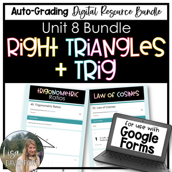 Preview of Right Triangles and Trig - Geometry Google Forms Bundle