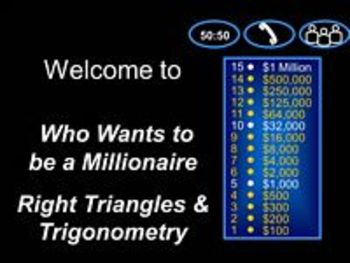 Preview of Right Triangles and Trigonometry - Game