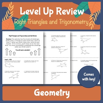 Preview of Right Triangles and Trigonometry Level Up Review