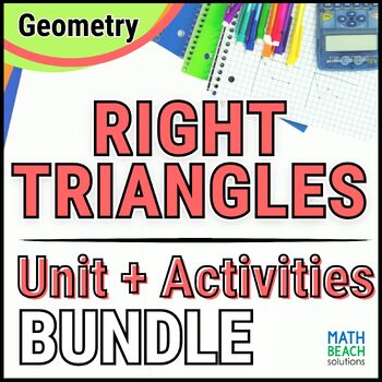 Preview of Right Triangles with Trigonometry - Unit Bundle - Texas Geometry Curriculum
