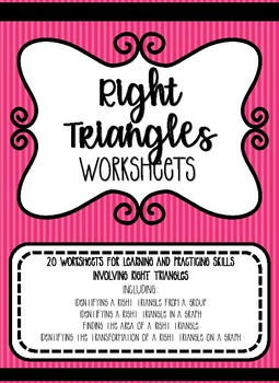 Preview of Right Triangles (worksheets)