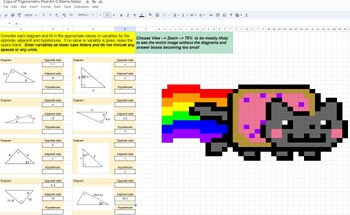 Preview of Right Trigonometry Pixel Art 1 (Naming Sides)