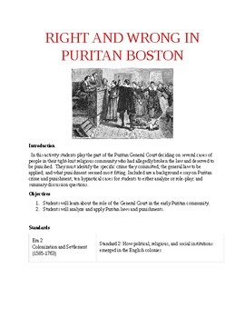 Preview of Right and Wrong in Puritan Boston